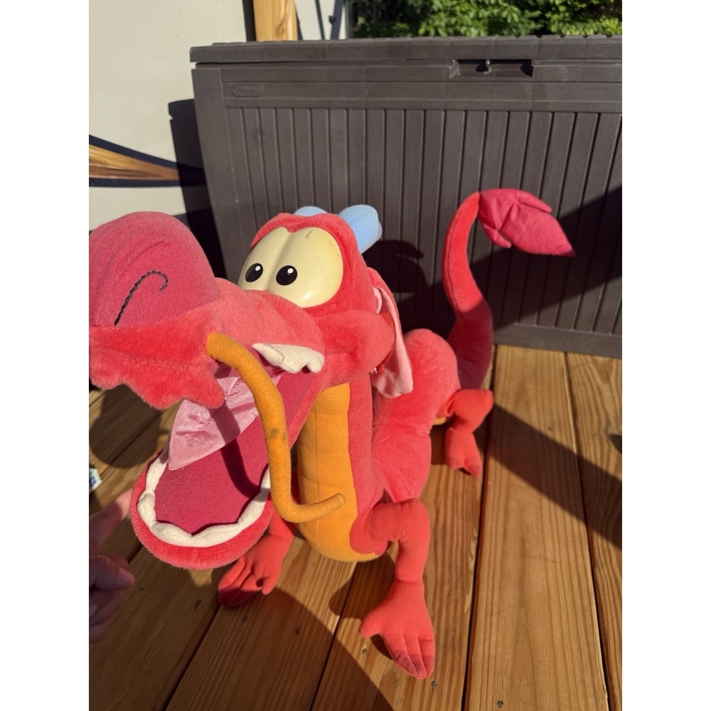 31" Disney Large Talking Mushu Dragon Plush Stuffed Toy Mulan By Mattel WORKS!